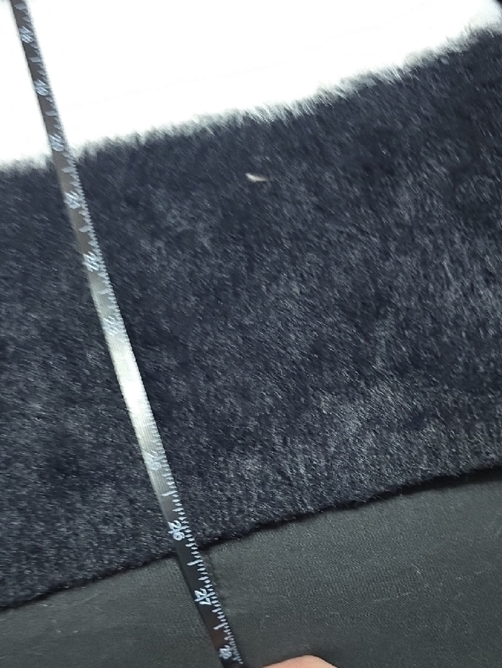 Striped Fuzzy Crewneck Sweater in Black and White - Picture 6 of 6